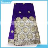 Hottest Selling African George Lace Fabric Online Fashion Silk Material On Promotoin Purple+Gold Gr1507907