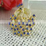 2015 Peacock Design Rhinestone Brooch With Pin for Decoration thumbnail-1