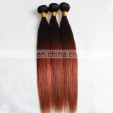 2018 best selling products indian silky straight ombre hair weave 1b/33 two color ombre hair extensions