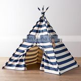 Large Canvas Kids Play Tent Boys Girls Pentagon Teepee Outdoor Tents
