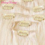 Clip in Natural Human Hair Extensions Full Cuticle Remy Hairs Full Hair End thumbnail-2