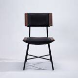 2020 hot sell room chair dining  chair with walnut  and genuice leather