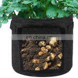 Customized Size Non Woven Felt Fabric Potato Tomato Grow Bag With Visual Window thumbnail-1