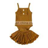 Toddler Girl Summer Outfit Boutique Clothing Ribbed Two Piece Set thumbnail-3