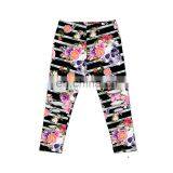 High Quality Halloween Skull and Flower Print Newborn Bouncy Leggings Flexible Soft Leggings for Girls thumbnail-3