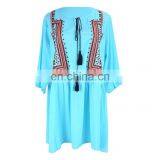 Плюс-размерный туник для женщин летней пляжной одежды, купальник-кавер-ап, сексуальный хлопковый бельё с вышивкой, купальник-кавер-ап, купальный юбка, пляжный палео, сарафаны