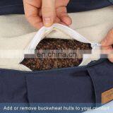 Round Zippered Organic Cotton Zafu Meditation Cushion Zabuton Meditation Pillow Yoga Bolster/Pillow Floor Seat Natural Buckwheat thumbnail-5