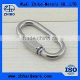 High Polished Stainless Steel Material Oval Shaped Quick Link Carabiner Spring Carabiners thumbnail-3