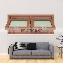 French Casement Window Double Glass Wooden Color Aluminum Frame Window Aluminium Double Hung Windows thumbnail-2