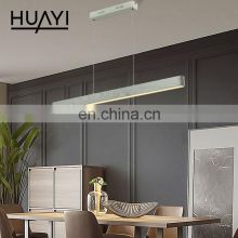HUAYI New Design Aluminum Luxury Hanging Black White 16W 28W 36W Living Room Modern LED Pendant Lamp
