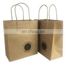 Customize Logo Bolsas de Papel Multi-layer With Handle Brown White Kraft Paper Bag