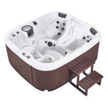 Manufacture Whole Sell Chinese Hot Tub 4 Seater Hot Tubs Outdoor Spa Bathtub thumbnail-1