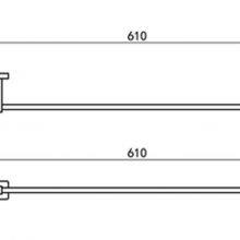 Single Towel Bar 304 Stainless Steel Towel Rack Bathroom Towel Shelf Model 2002 thumbnail-2