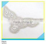 Hot Fix Crystal Rhinestone Applique Heart Shape Shiny Rhinestone Patch 11x21.5cm thumbnail-3
