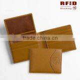 RFID Blocking Trifold Leather Extra Capacity Slim Wallet For Men With ID Window