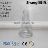 Factory Supplier Transparent Cone Shape Glass Lamp Shade Lamp Cover thumbnail-1