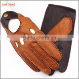 Men's driving leather gloves goatskin handmade leather gloves