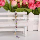 2015 China Supplier Fashion Jewelry New Product Wholesale White Plated Natural Color Stone Bracelets for Women thumbnail-3