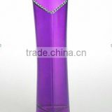 Heart shaped tall glass vase with bling for home decoration wholesale