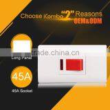 1 Gang 45a Shower Electric Cooker Lap Switches