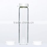 cheap price cylinder glass bottle with flip off cap