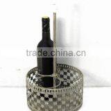 3 Places Round Metal Wine Holder