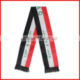 130*14CM Iraq scarf, promoional country flag scarf,mini fans football scarf