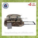 Popular Design Hot Sale Durable PU Material Real Push Trolley High Quality Wheel Trolley Duffle Bag thumbnail-5