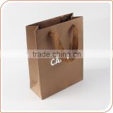 blind debossing silver foil brand name thick board paper gift bags
