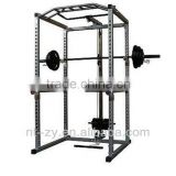 POWER SQUAT RACK STRENGTH TRAINING SYSTEM CAGE + LAT PULL DOWN ATTACHMENT