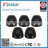 Factory Directly Sell 5pcs Amber LED Cab Roof Top Marker Running Lights For Truck SUV 4x4 (Black Smoked Lens Lamps) thumbnail-3