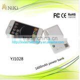 Slim Power Bank 1500mah Portable Charger External Battery for Iphone Charger