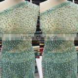 2016 handwork Beading Embroidery wedding net Lace fabric/ bridal wedding lace/ sequin embroidery beaded lace fabric