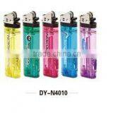 Disposable/refillable Cigarette Plastic LED Flint Lighter With Iron Wheel