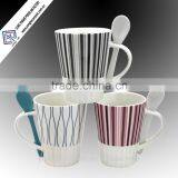Wholesale 11oz ceramic mug with spoon in handle