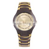 2015 fashion digital gold plated watch stainless steel wrist watch for men own brand metal watch popular in the market