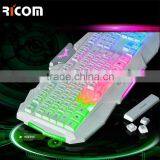 Rainbow Color Backlit Gaming Keyboard Layout Backlit Gamng Keyboard--LK612--Shenzhen Ricom