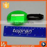 Oval Shaped Blank Luggage Tag With a Plastic Strap thumbnail-3