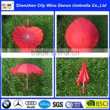 Special shape red heart unique rain umbrella for lovers