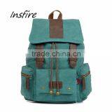 2016 Canvas Leather Backpack Leisure Mens Messenger Bag thumbnail-4