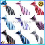Fashion Polyester Easy Tied Striped Designs Custom Made Silk Ties for Man Quality Choice