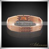 Hot Selling Best Christmas Jewelry Rose Gold Men Chain Wide Bracelet