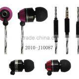 metal stereo earphone for Samsung /iPhone/HTC with CE/ROHS