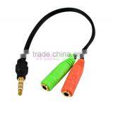 Hot Sale 3.5mm Male to 2 Female Y Splitter Headphone Audio Microphone Cable thumbnail-3
