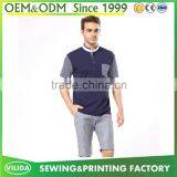 Wholesale OEM Men's Casual Short Sleeve Polo Shirt High Quality Stitching Stripe Sleeves Polo Shirt thumbnail-5