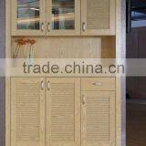 Modern New Glass Wood Console Cabinet thumbnail-1