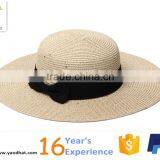 Hotsale Ladies Wide Brim Bowknot Floppy Paper Straw Hats thumbnail-1