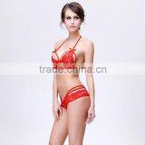 Hot Red Open Sexy Girl Bra and Panty Sets thumbnail-2