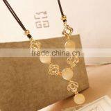 Women Crystal Rounded Pendant Necklace With Crystals Good Gifts thumbnail-2