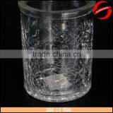 Factory Wholesale High Quality Crack Effect Glass Candle Jar for Decoration thumbnail-2